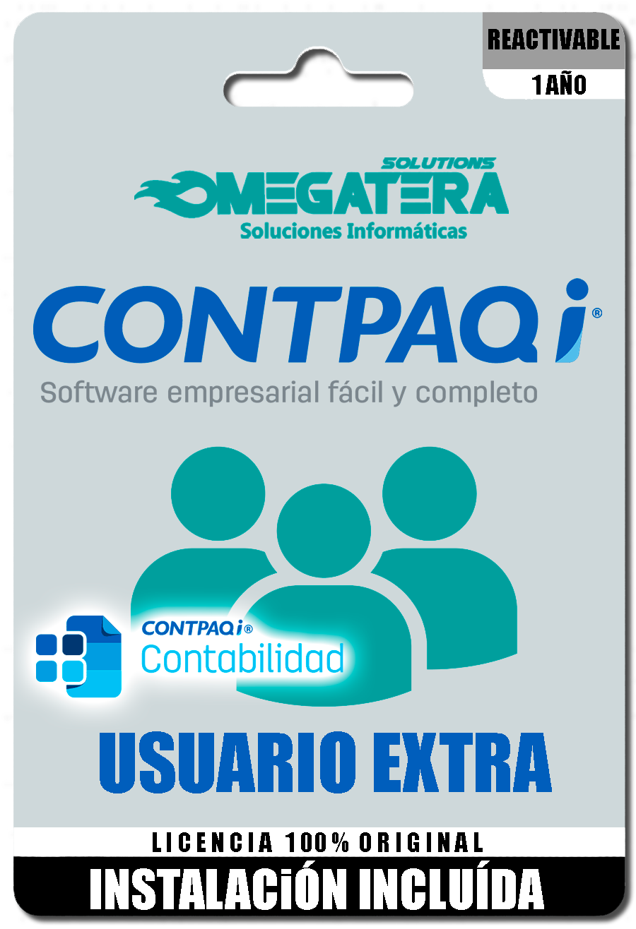 CONTPAQi MULTIEMPRESA - USUARIO EXTRA - REACTIVABLE CONTPAQi MULTIEMPRESA - USUARIO EXTRA - REACTIVABLE